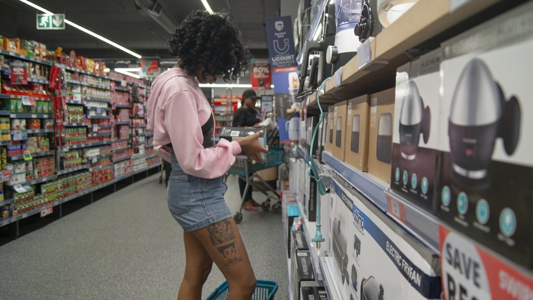 electronics store aisle